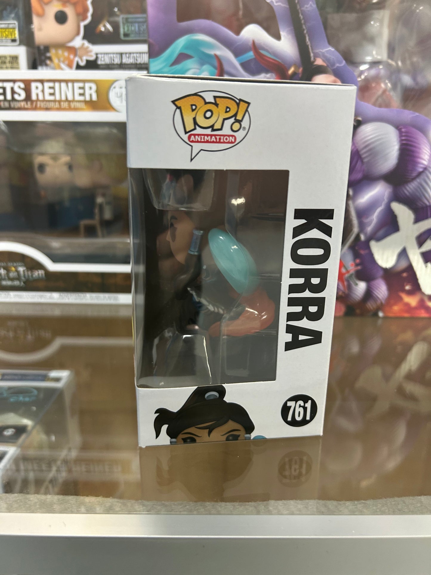 **NOT MINT** FUNKO POP! ANIMATION Korra Glow in the Dark Metallic #761 Box Warehouse Exclusive