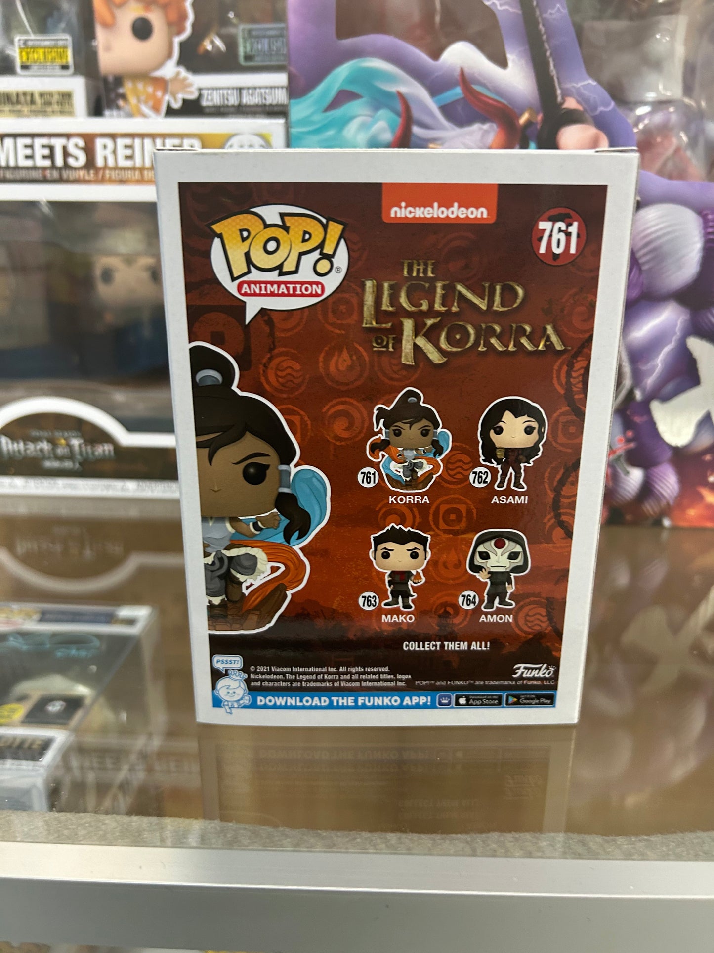 **NOT MINT** FUNKO POP! ANIMATION Korra Glow in the Dark Metallic #761 Box Warehouse Exclusive