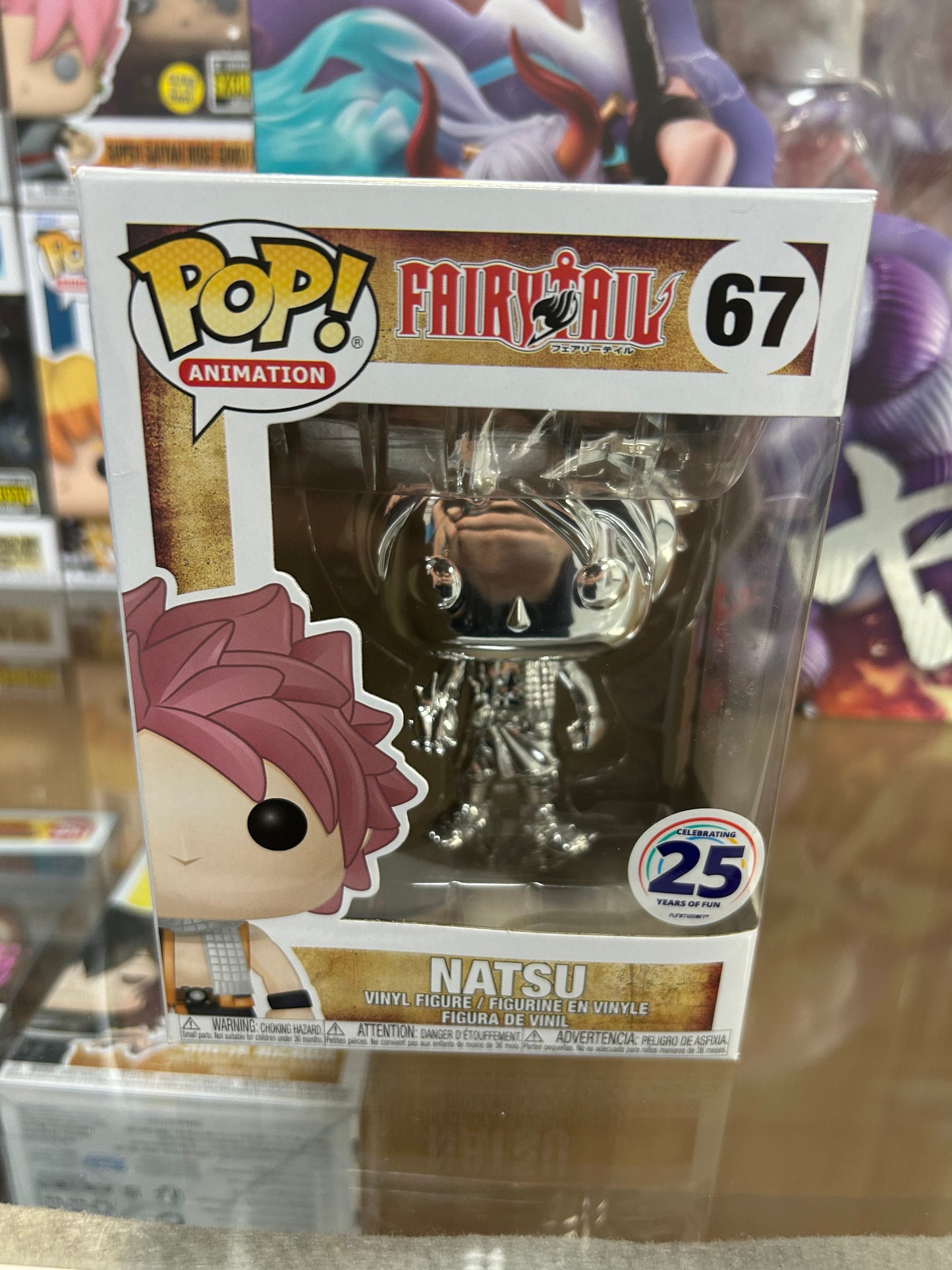 **NOT MINT** FUNKO POP! ANIMATION Natsu #67 Chrome Funimation Exclusive