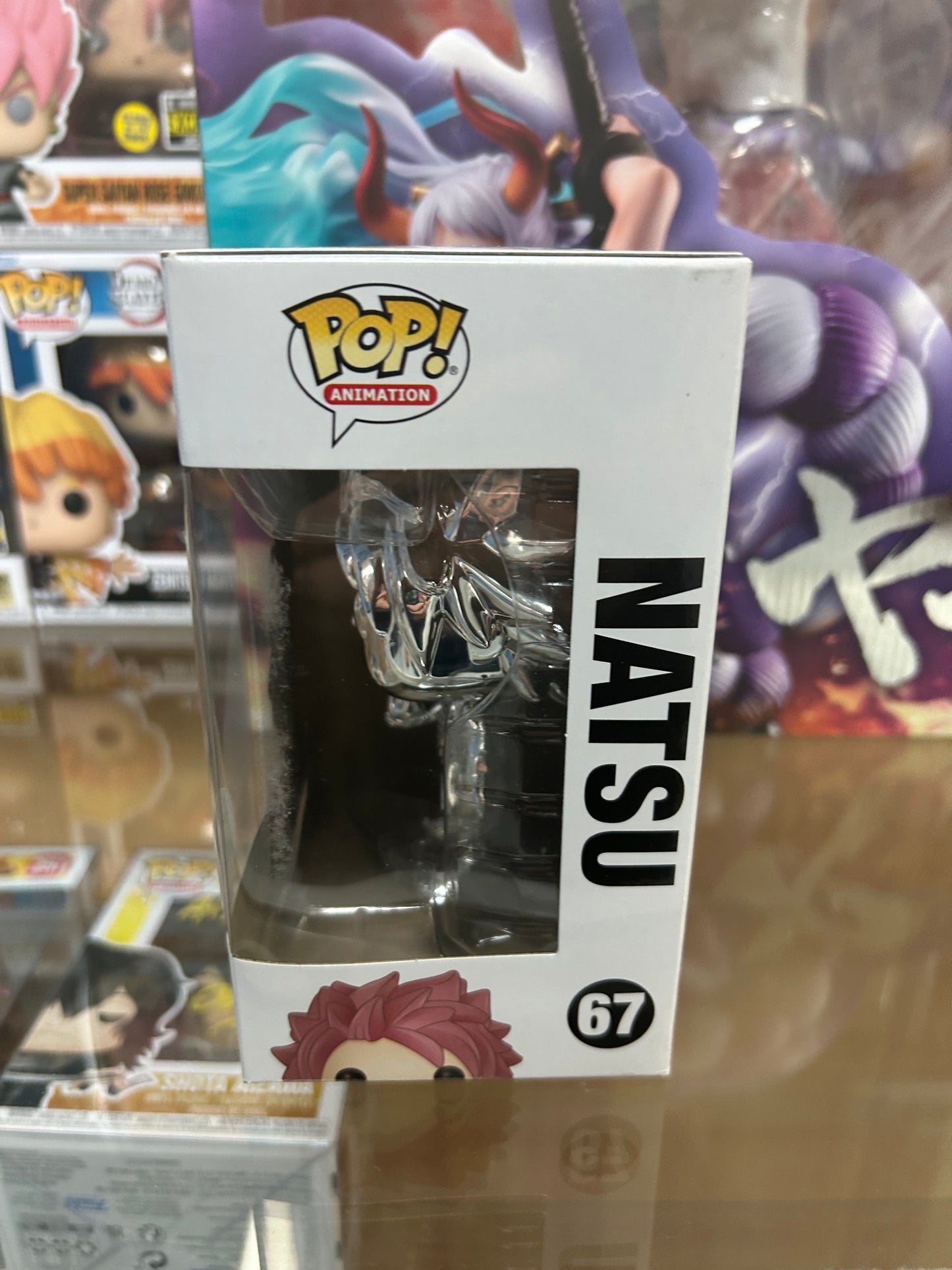 **NOT MINT** FUNKO POP! ANIMATION Natsu #67 Chrome Funimation Exclusive
