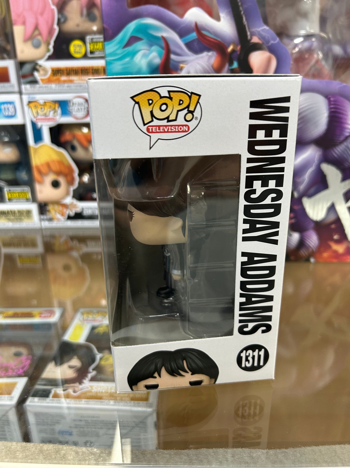 **NOT MINT** FUNKO POP! TELEVISION Wednesday Addams #1311 Hot Topic Exclusive