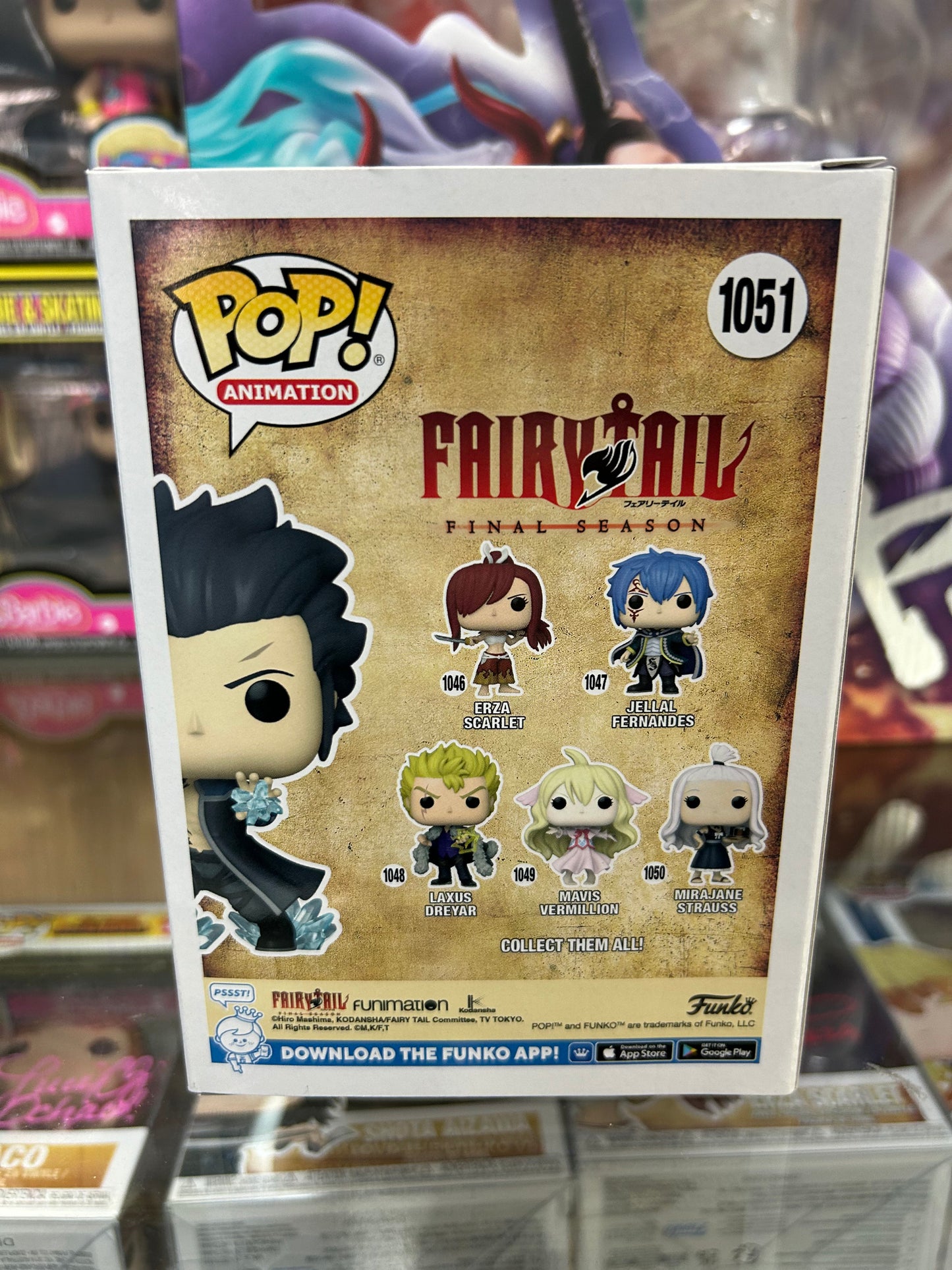 **NOT MINT** FUNKO POP! ANIMATION Gray Fullbuster #1051 FYE Exclusive