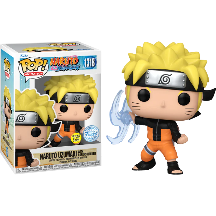 FUNKO POP! ANIMATION Naruto Uzumaki With Rasenshuriken #1318 Glow in the Dark Special Edition