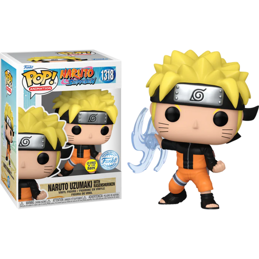 FUNKO POP! ANIMATION Naruto Uzumaki With Rasenshuriken #1318 Glow in the Dark Special Edition