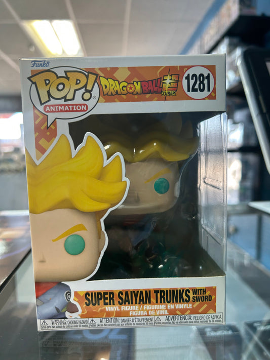 **NOT MINT** FUNKO POP! ANIMATION Super Saiyan Trunks with Sword #1281