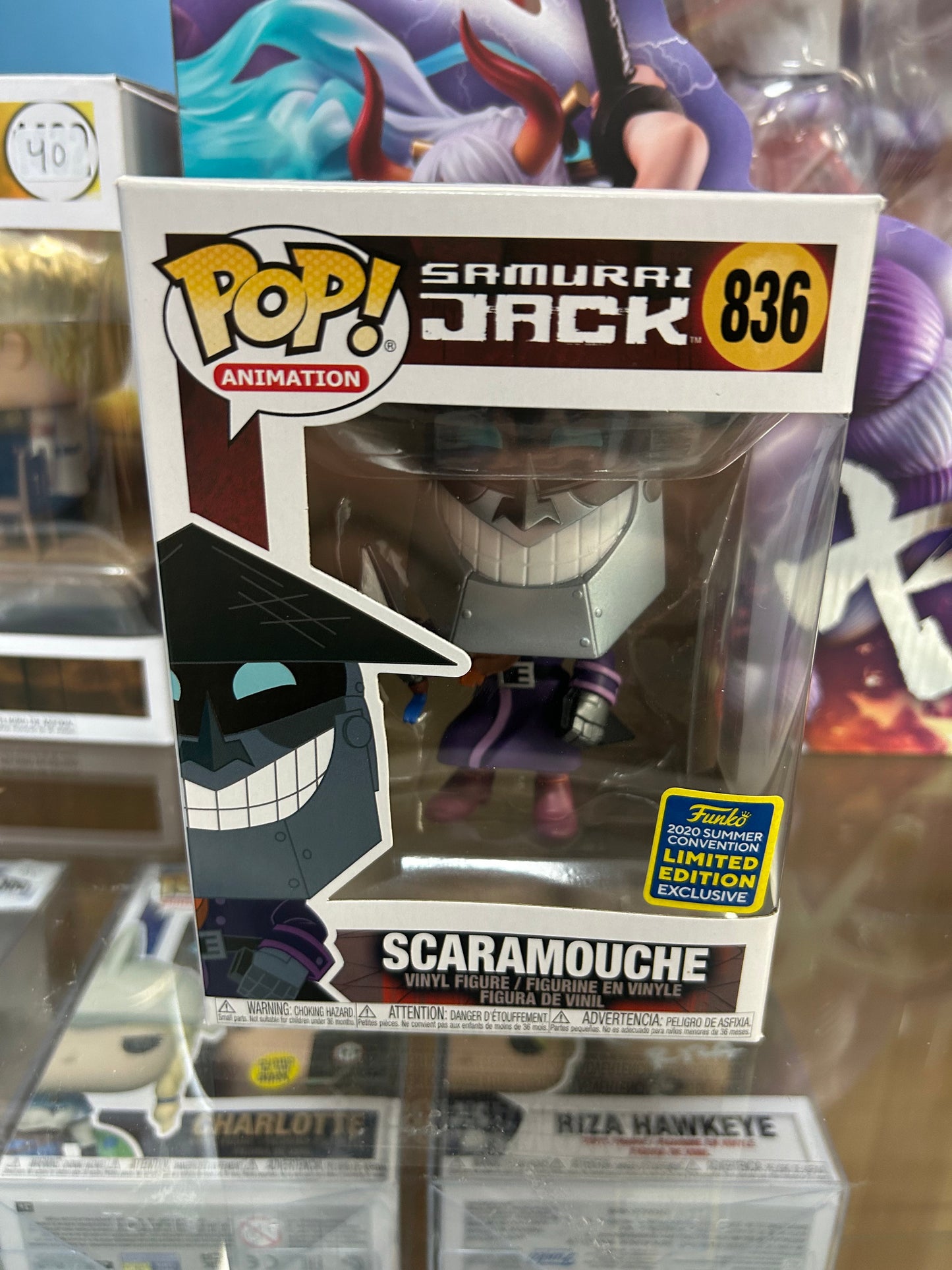 **NOT MINT** FUNKO POP! ANIMATION Scaramouche #836 Shared Sticker