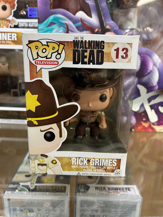 **NOT MINT** FUNKO POP! TELEVISION Rick Grimes #13 (2013 Release)