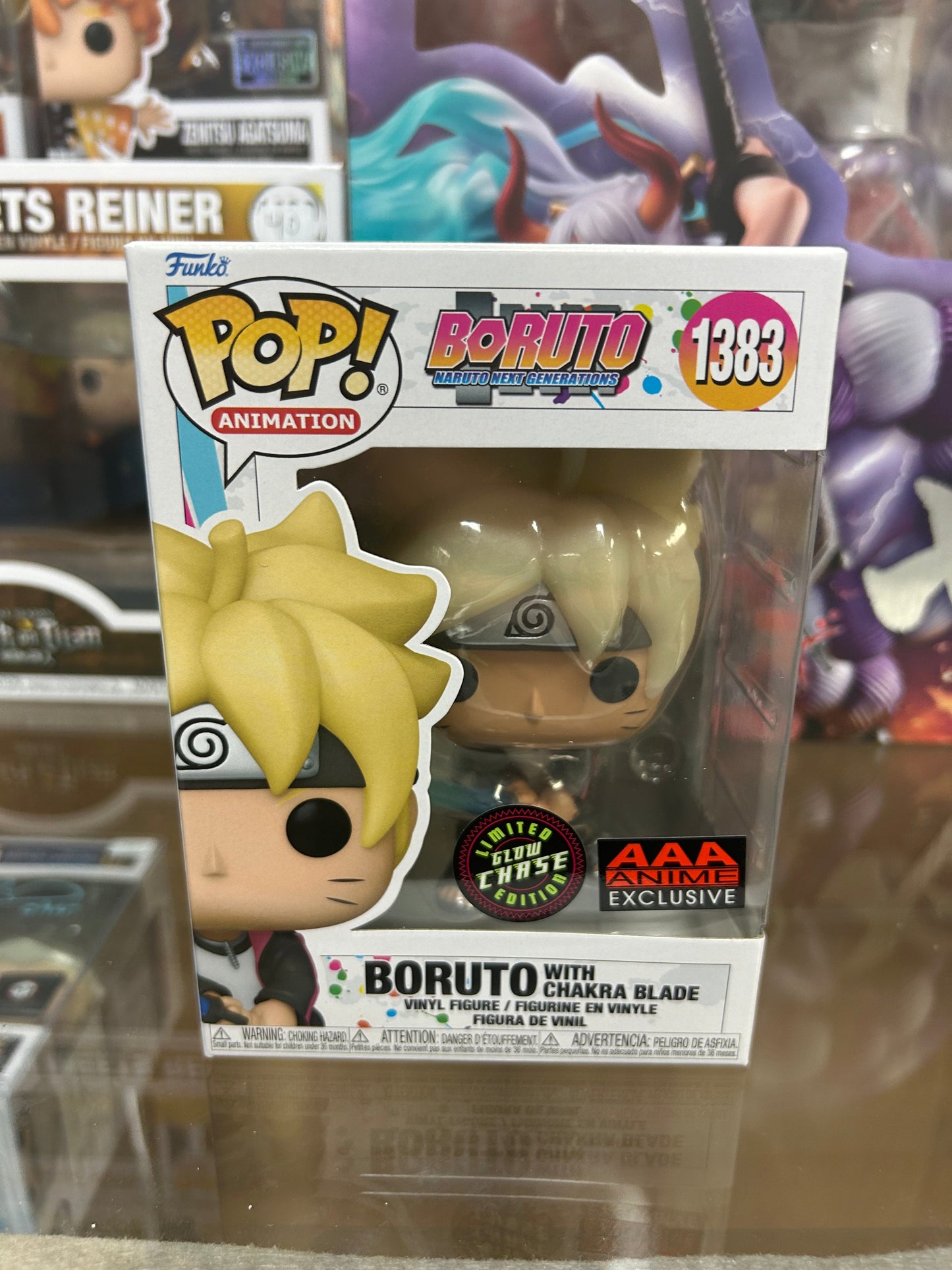 FUNKO POP! ANIMATION Boruto w/ Chakra Blade #1383 Glow Chase