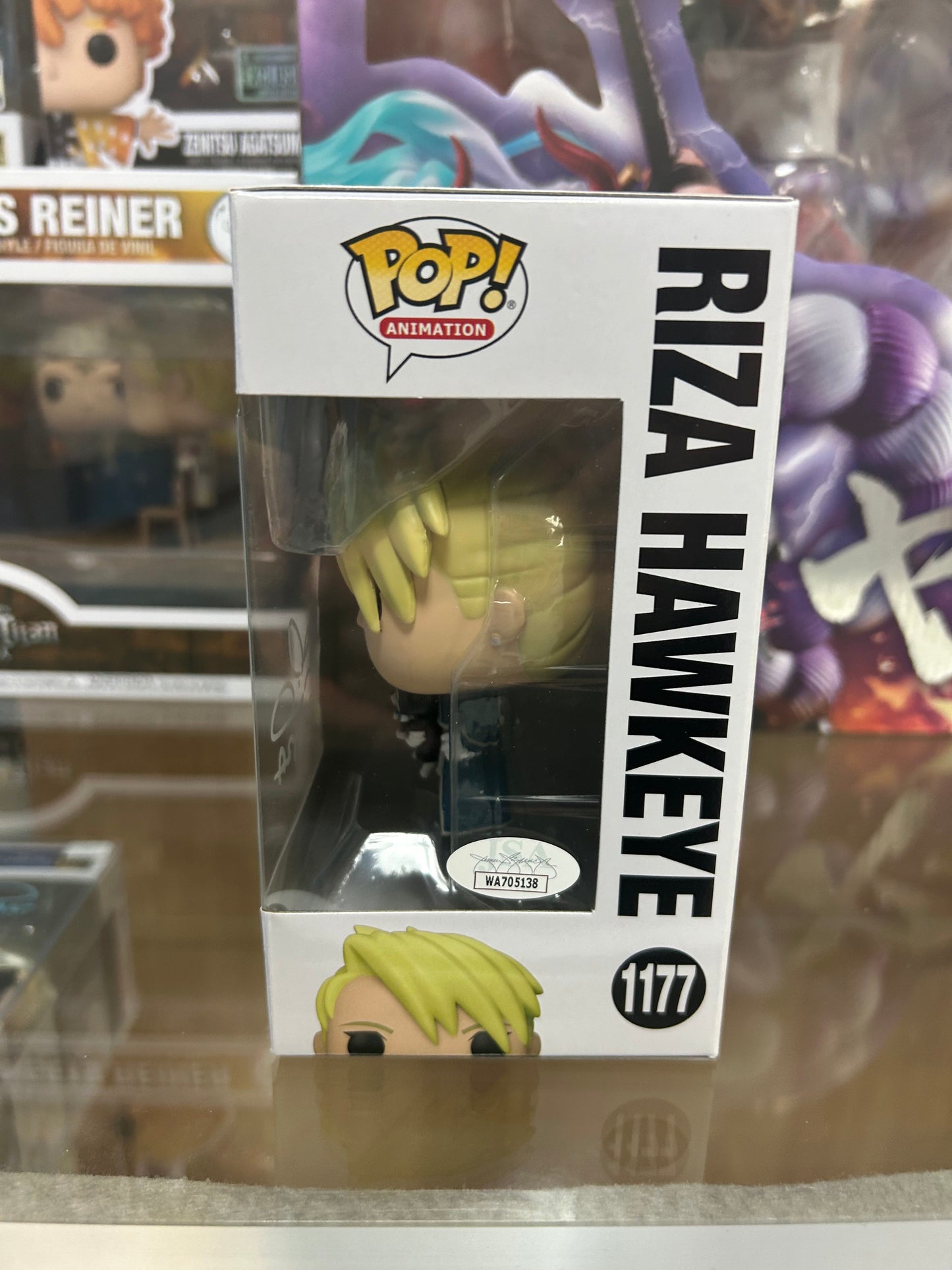 **Autograph / Signed** FUNKO POP! ANIMATION: Fullmetal Alchemist Riza Hawkeye **JSA CERTIFIED**