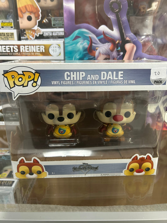 **NOT MINT** FUNKO POP! GAMES: Chip and Dale 2-Pack