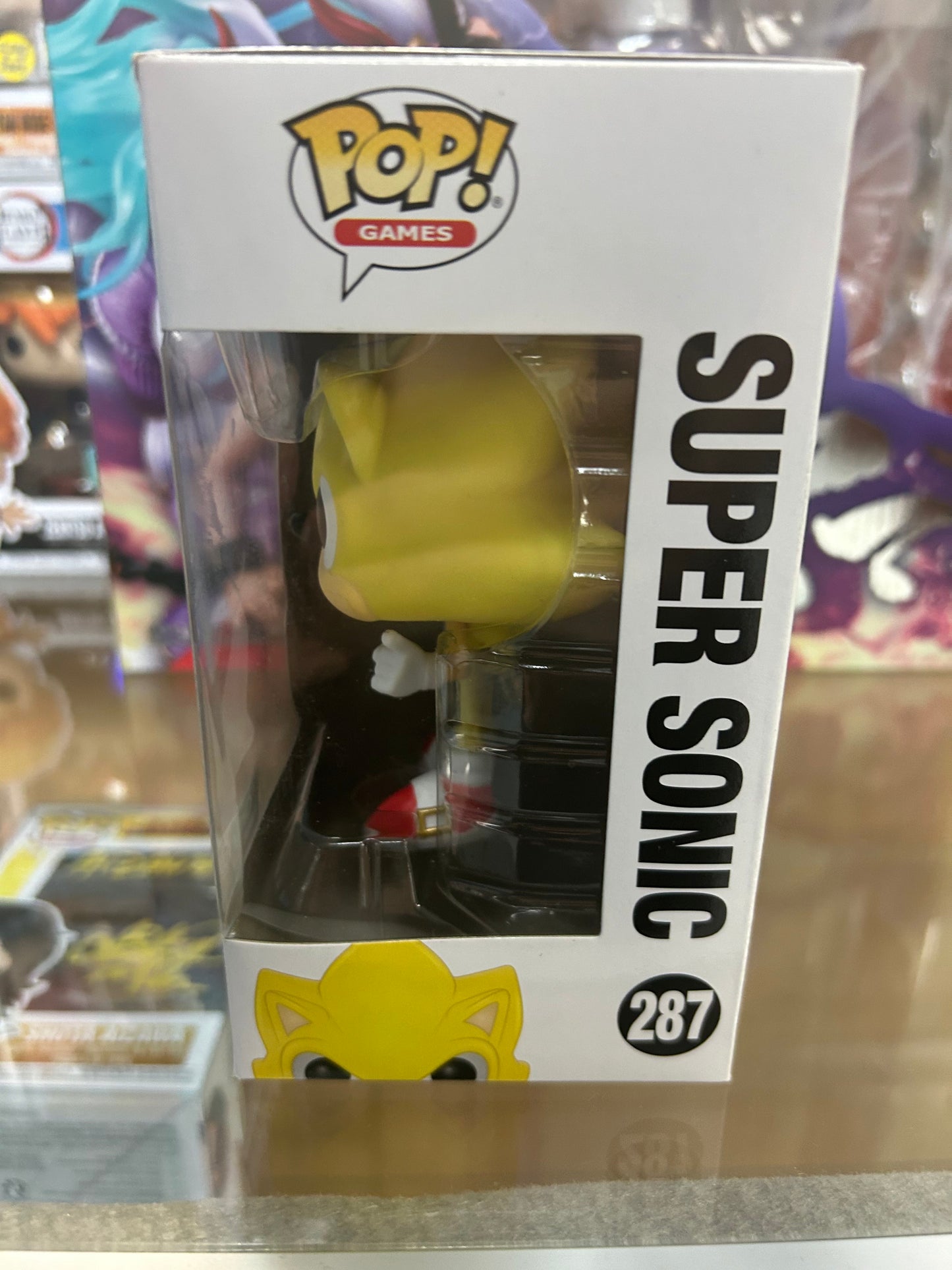 **NOT MINT**  FUNKO POP! GAMES Super Sonic #287 Game Stop Exclusive