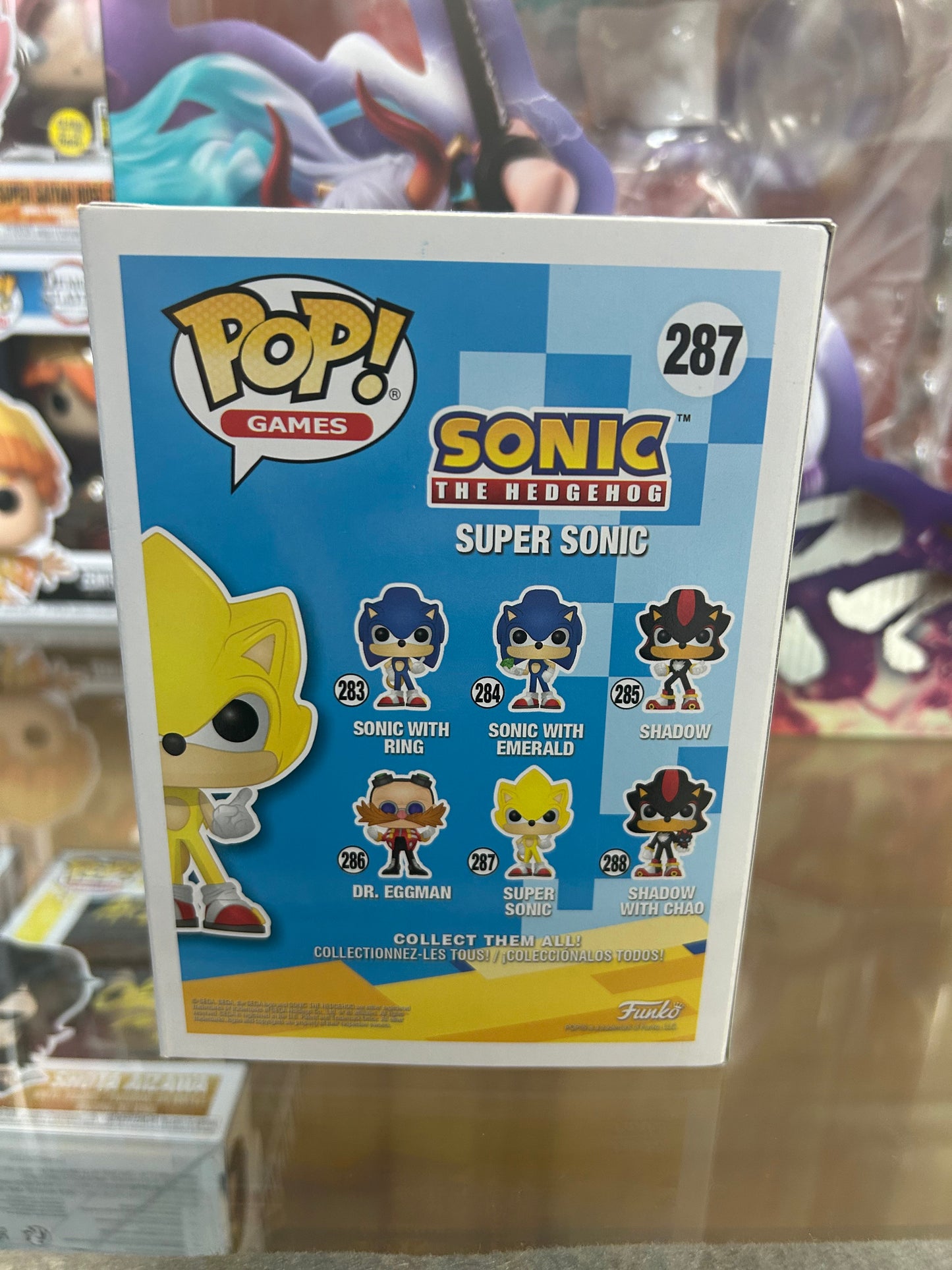 **NOT MINT**  FUNKO POP! GAMES Super Sonic #287 Game Stop Exclusive