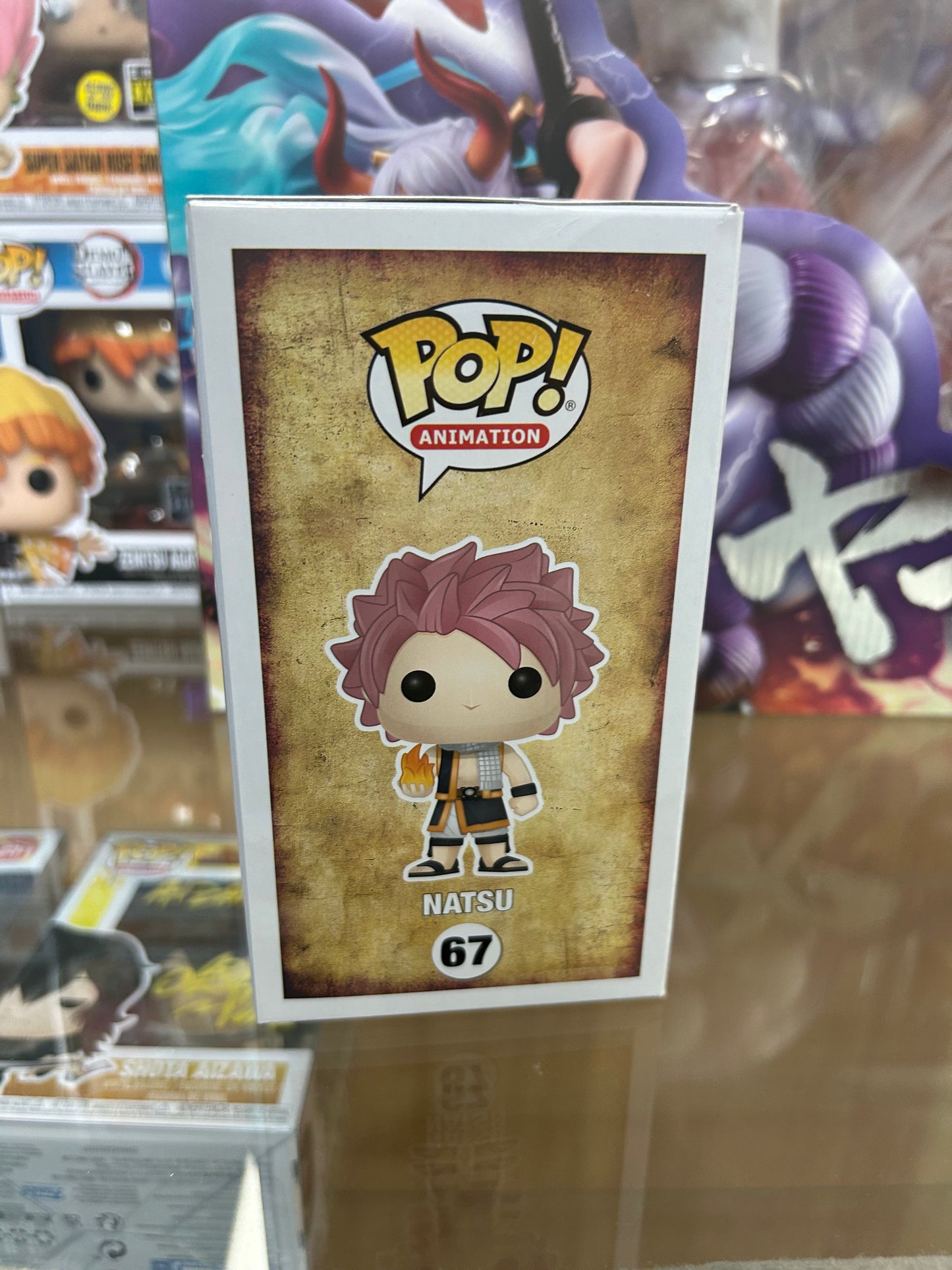 **NOT MINT**  FUNKO POP! ANIMATION Natsu #67 Chrome Funimation Exclusive