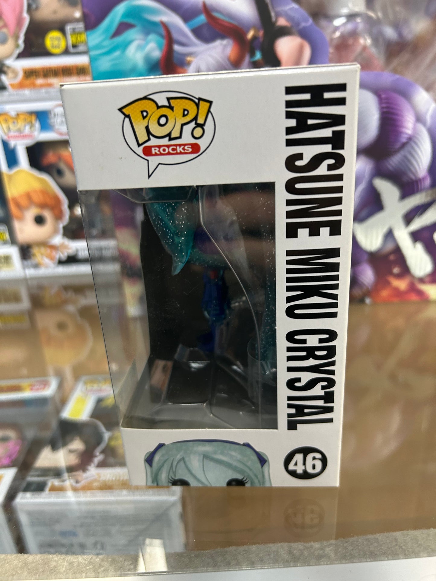 **NOT MINT**  FUNKO POP! ROCKS Hatsune Miku Crystal #46 Hot Topic Exclusive