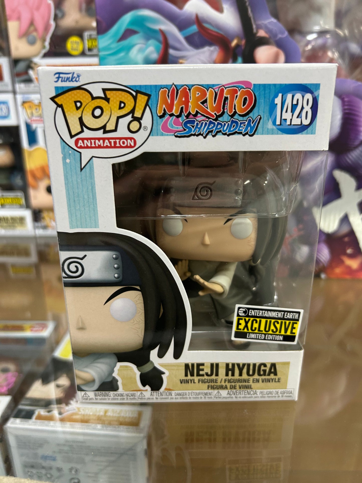 **NOT MINT**  FUNKO POP! ANIMATION Neji Hyuga #1428 EE Exclusive