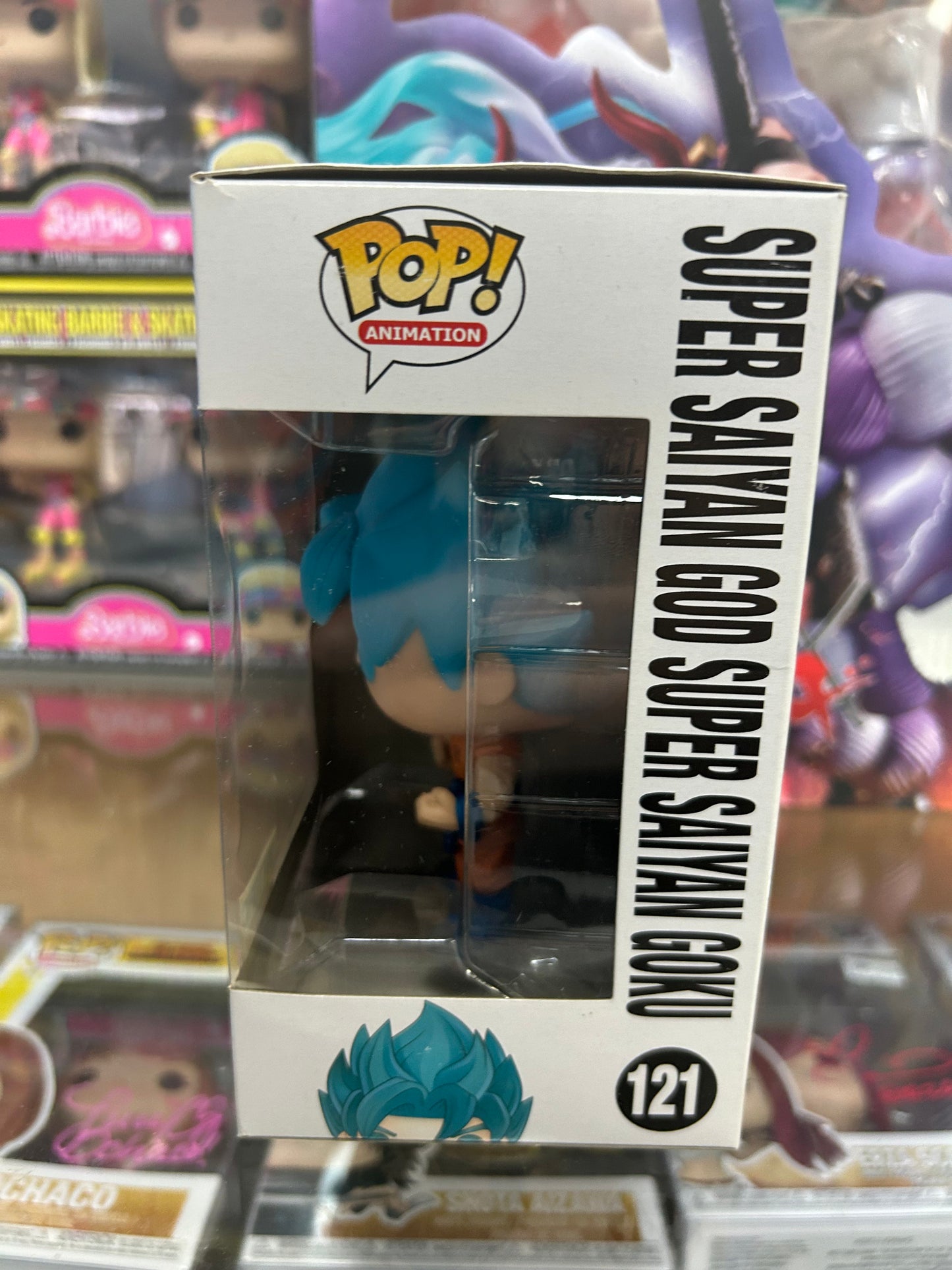 **NOT MINT** FUNKO POP! ANIMATION Super Saiyan God Super Saiyan Goku #121 Hot Topic