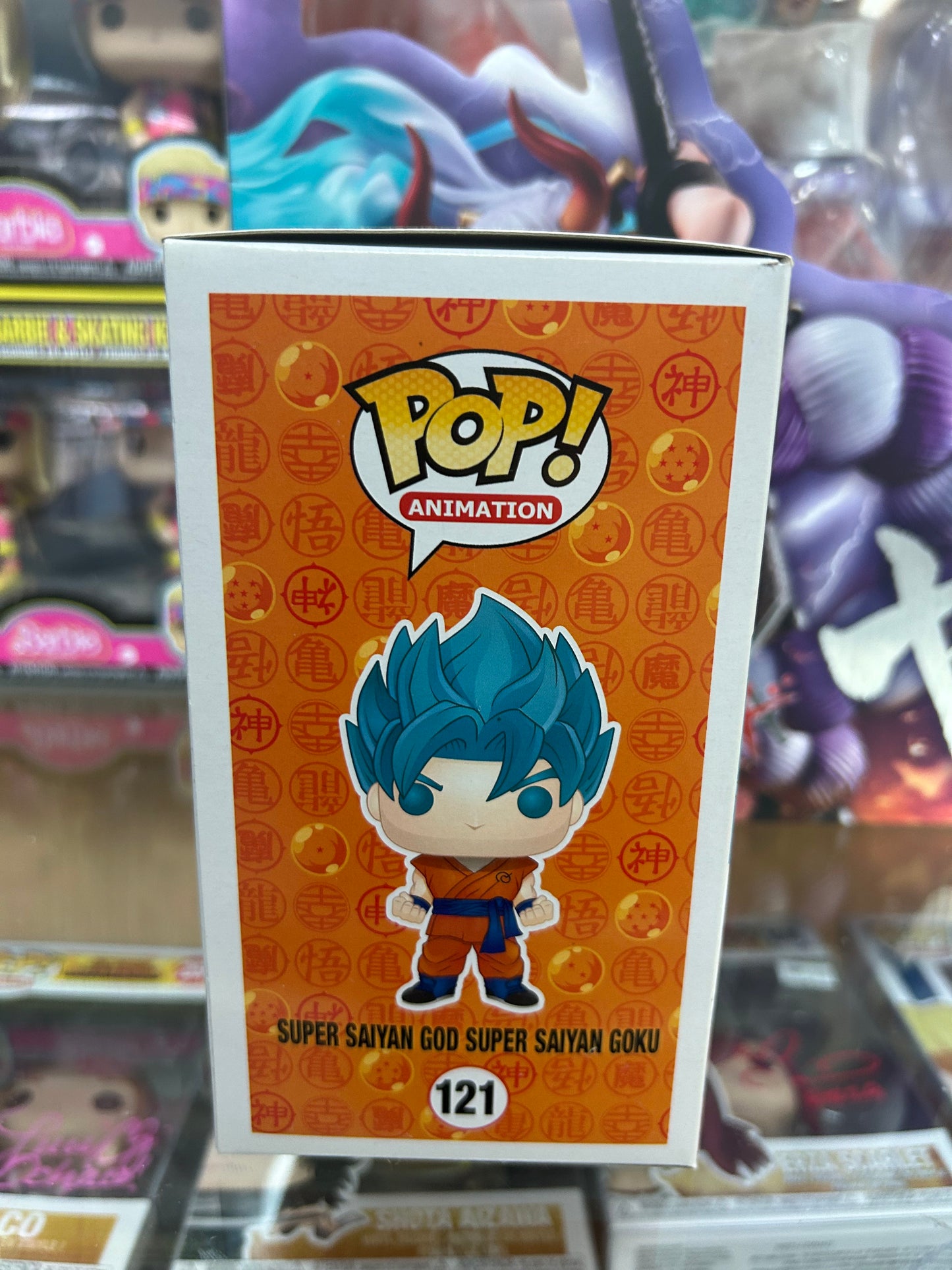 **NOT MINT** FUNKO POP! ANIMATION Super Saiyan God Super Saiyan Goku #121 Hot Topic