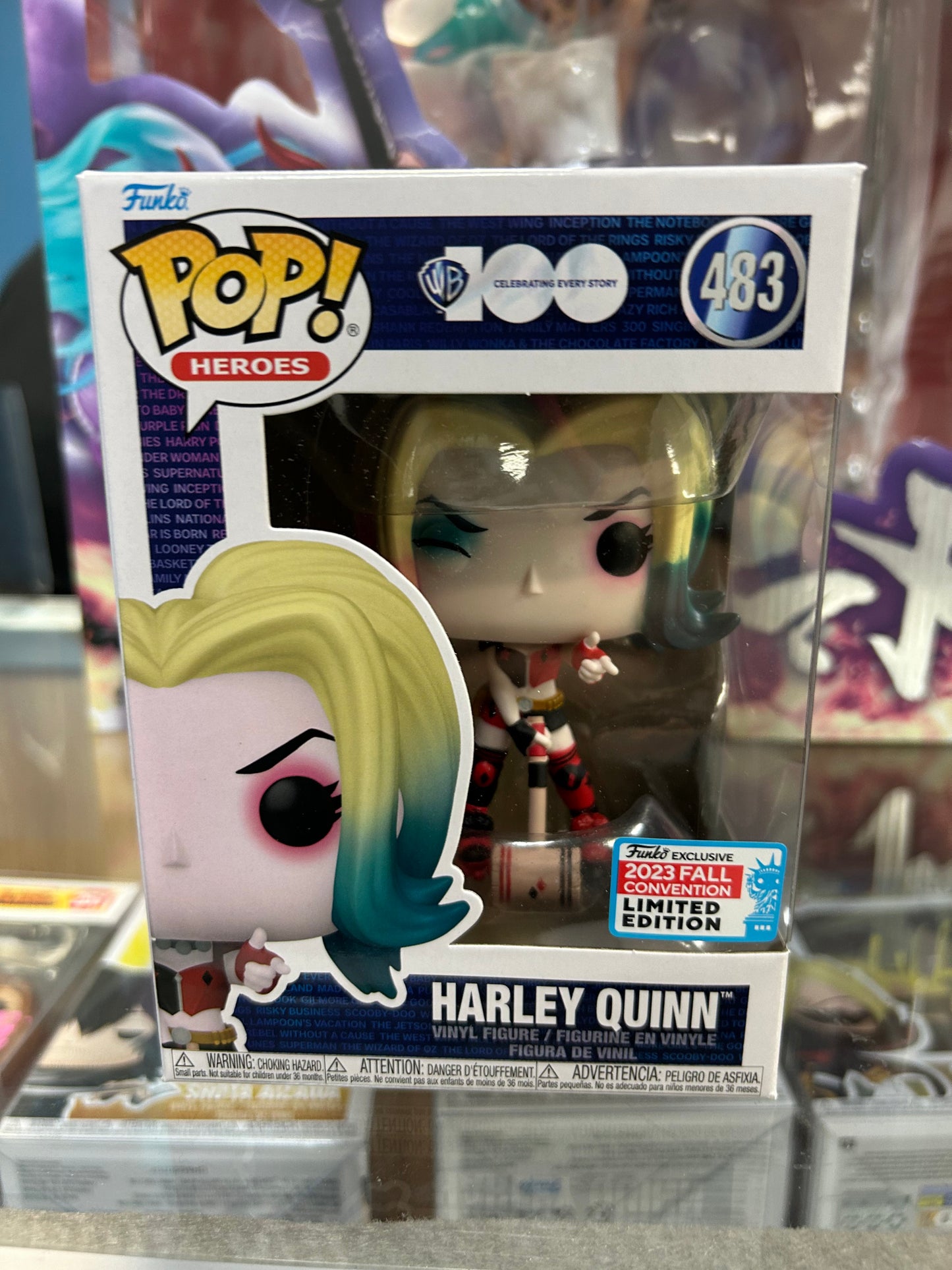 **NOT MINT** FUNKO POP! HEROES Harley Quinn #483 Shared Sticker