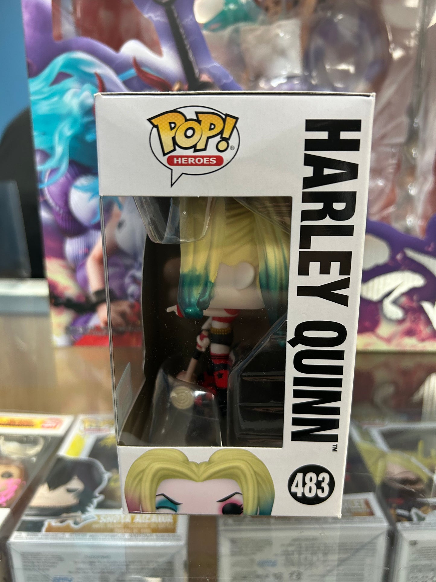 **NOT MINT** FUNKO POP! HEROES Harley Quinn #483 Shared Sticker