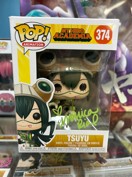 **Autograph / Signed**FUNKO POP! ANIMATION: Tsuyu #374 **JSA CERTIFIED**