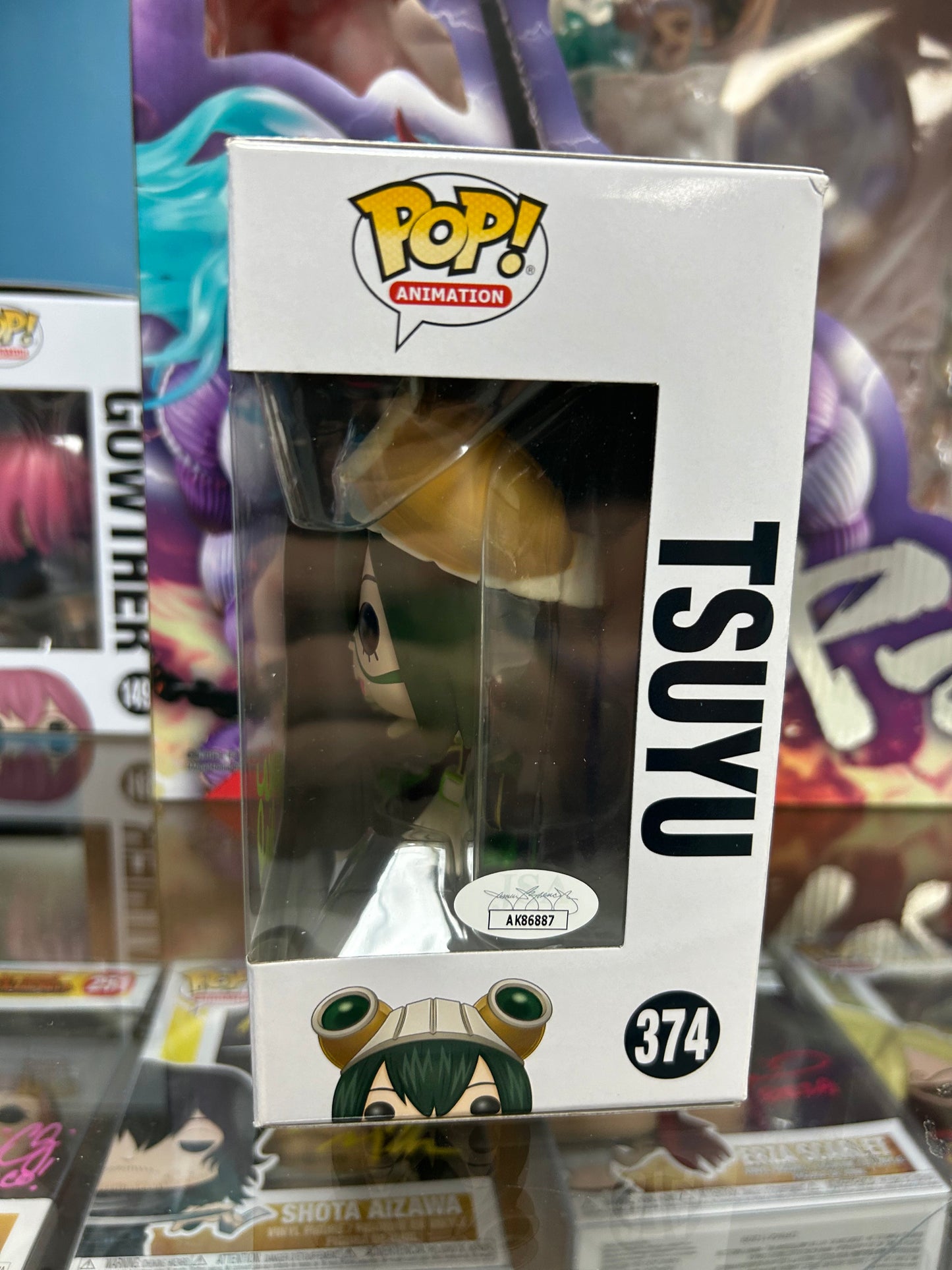 **Autograph / Signed**FUNKO POP! ANIMATION: Tsuyu #374 **JSA CERTIFIED**