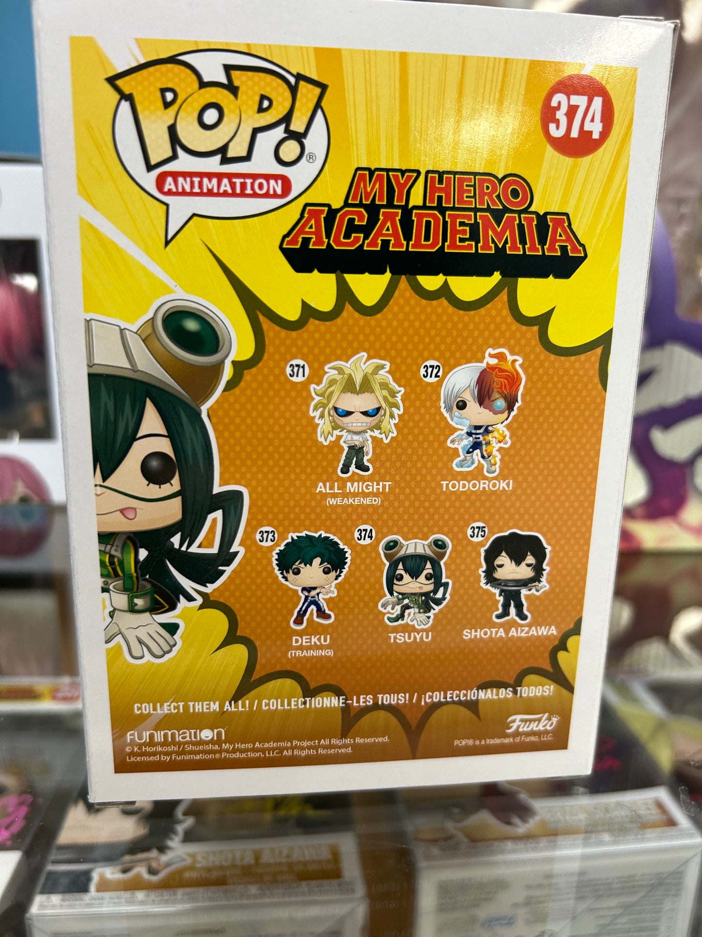 **Autograph / Signed**FUNKO POP! ANIMATION: Tsuyu #374 **JSA CERTIFIED**