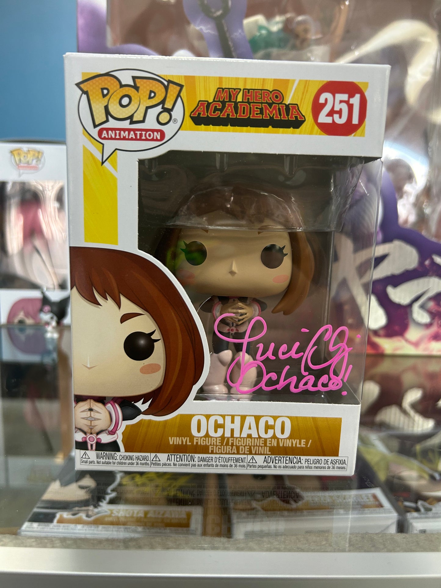 **Autograph / Signed**FUNKO POP! ANIMATION: Ochaco #251 **JSA CERTIFIED**