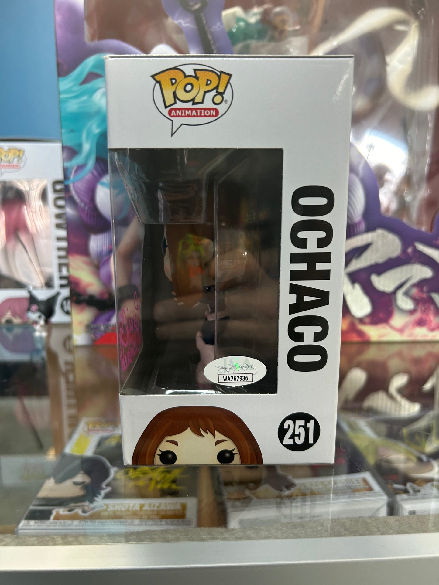 **Autograph / Signed**FUNKO POP! ANIMATION: Ochaco #251 **JSA CERTIFIED**