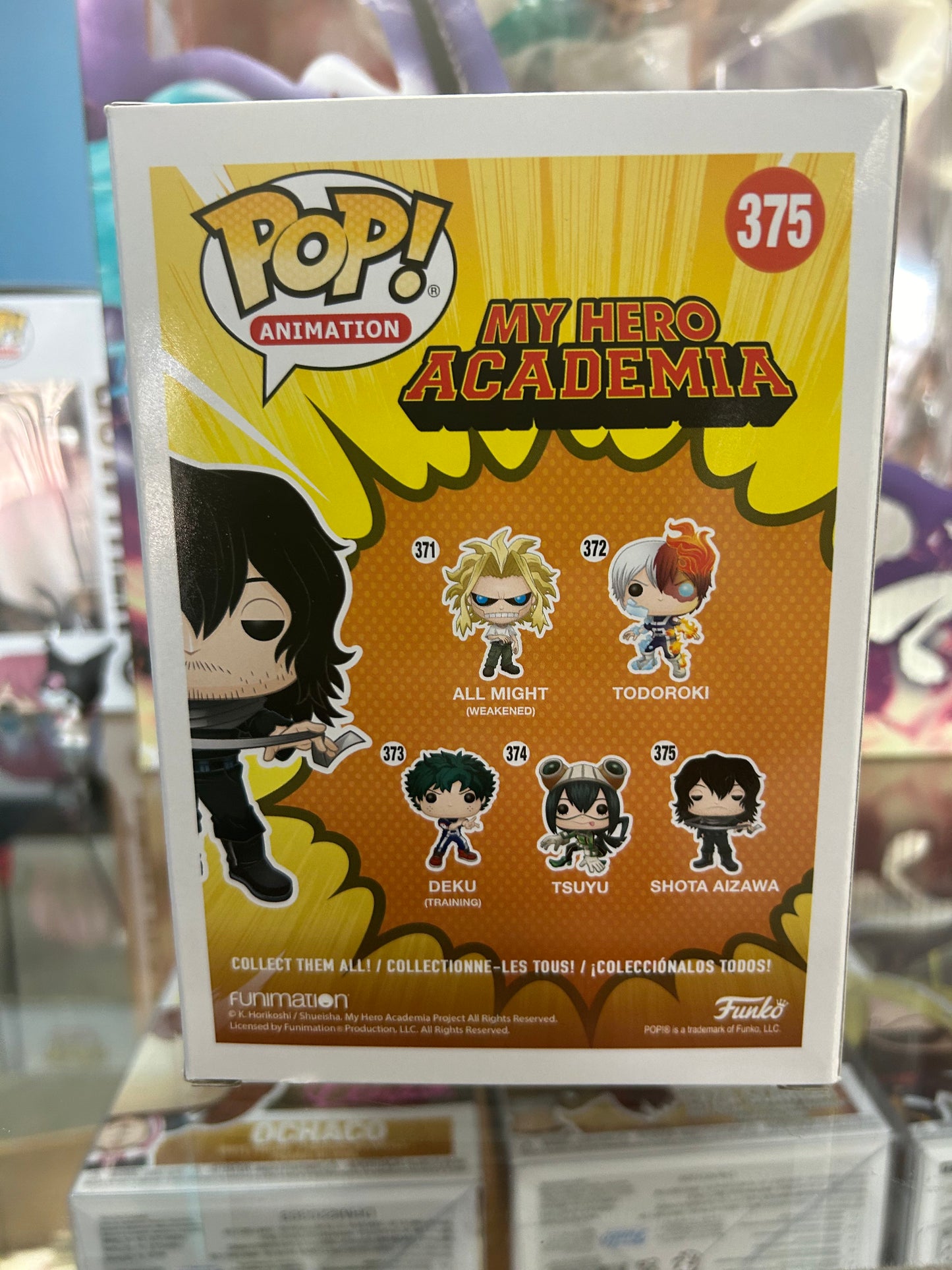 **Autograph / Signed** FUNKO POP! ANIMATION: Shota Aizawa #375 **JSA CERTIFIED**