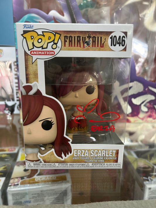 **Autograph / Signed** FUNKO POP! ANIMATION: Erza Scarlet #1046 **JSA CERTIFIED**