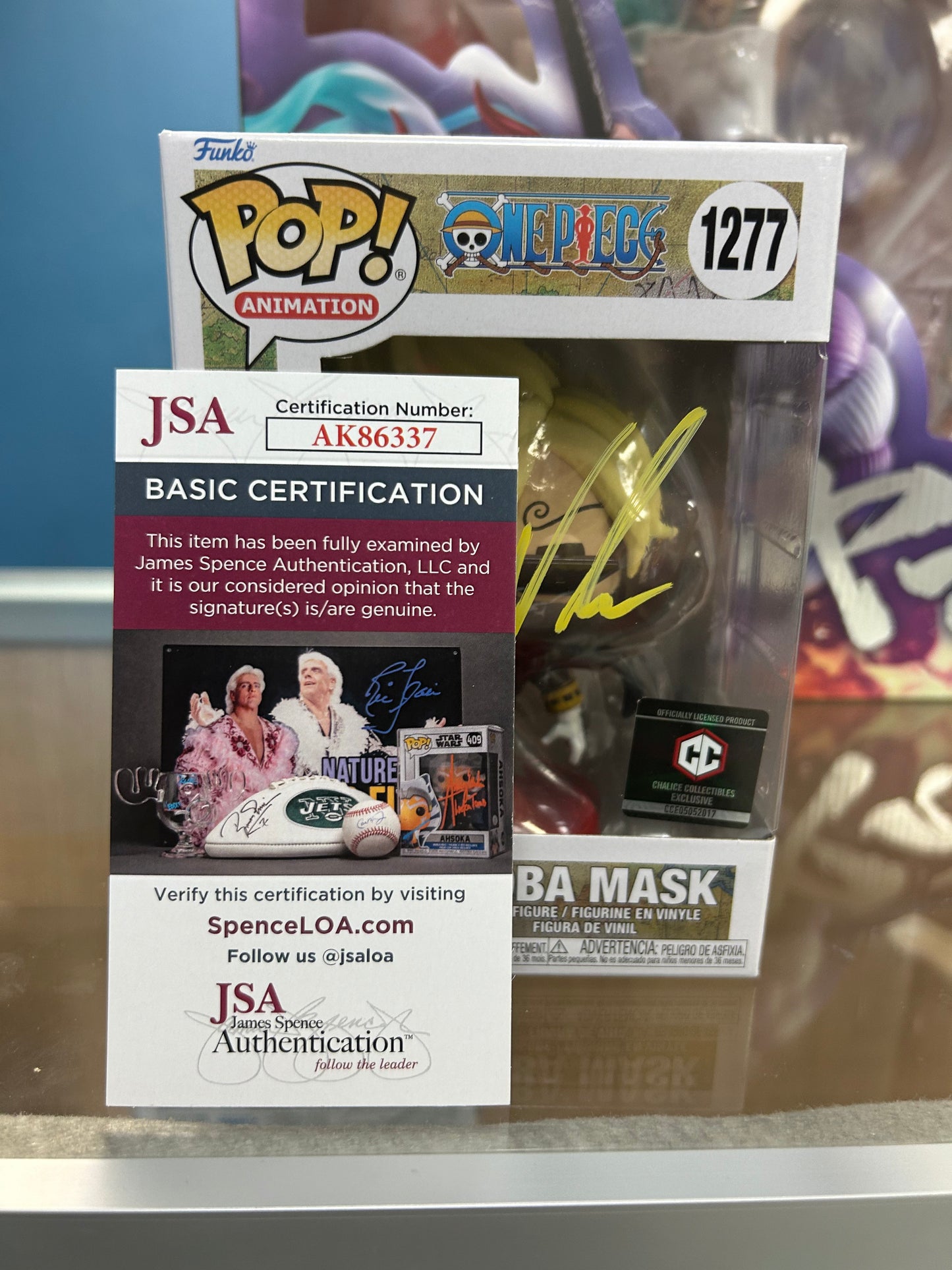 **Autograph / Signed** FUNKO POP! ANIMATION: Soba Mask #1277 **JSA CERTIFIED**