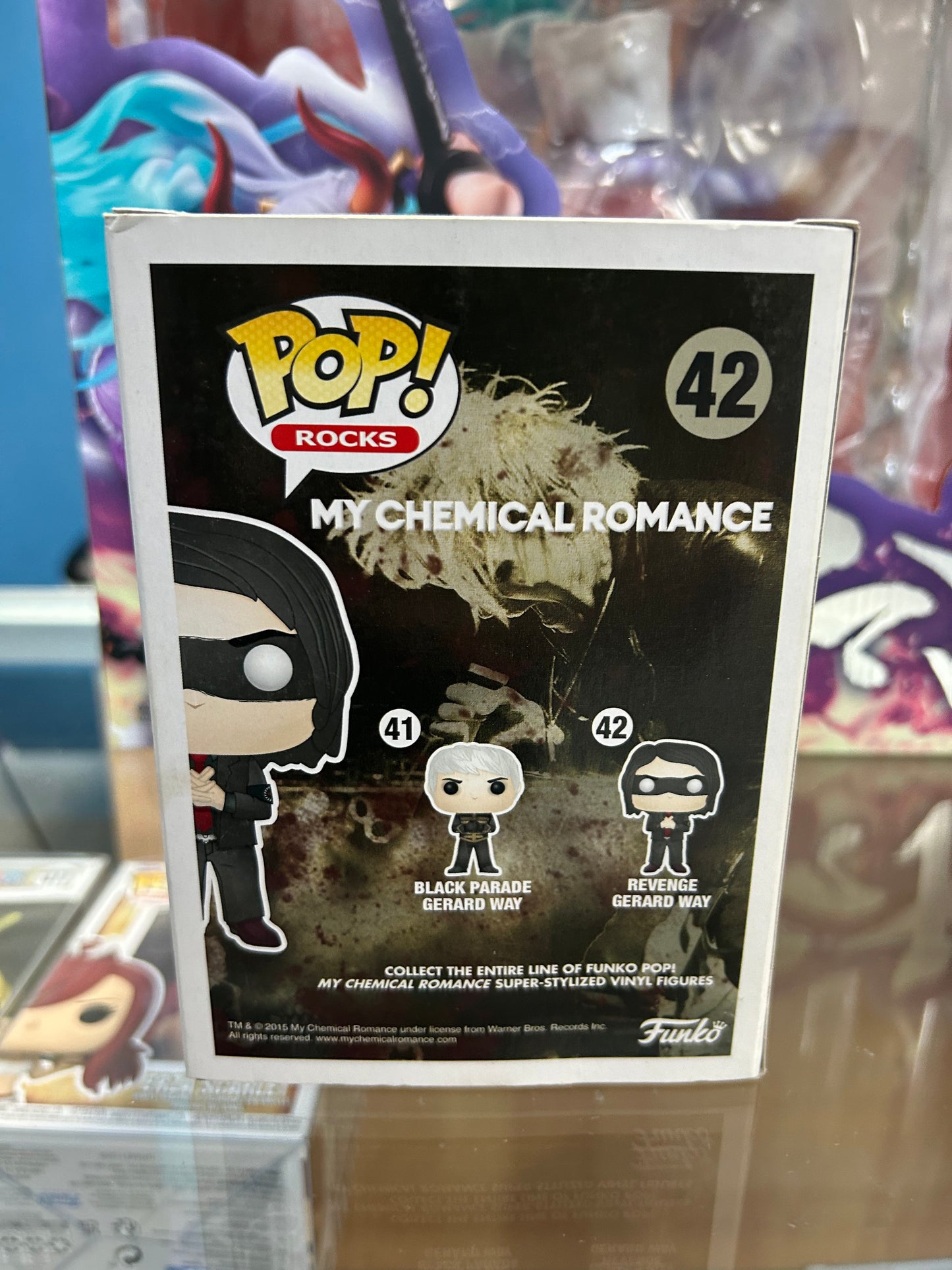 **NOT MINT** FUNKO POP! ROCKS Revenge Gerard Way #42 Hot Topic Pre-Release