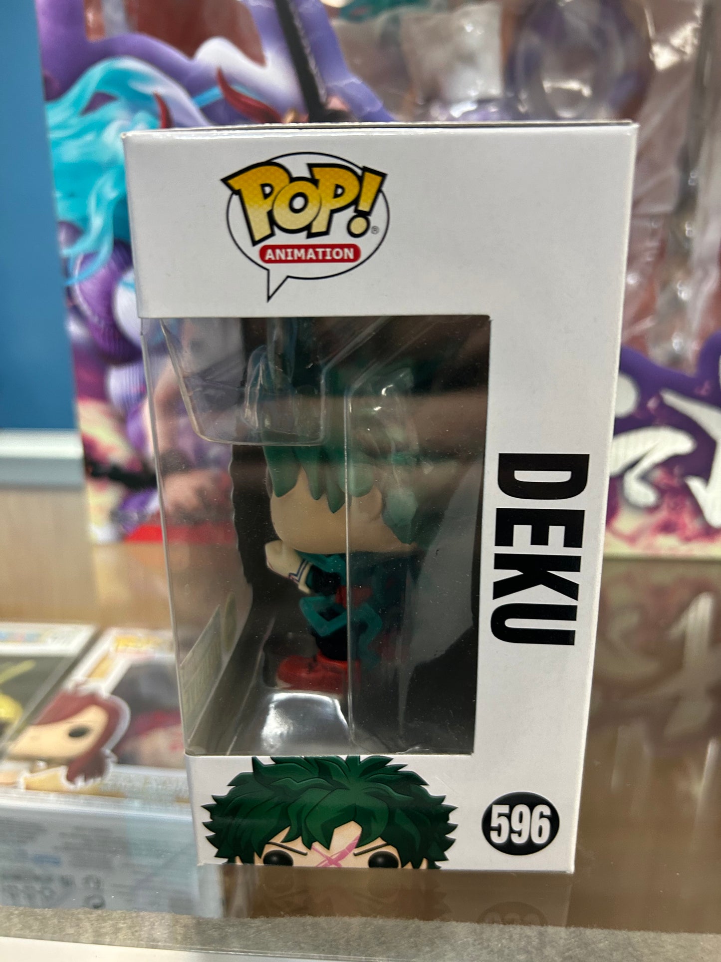 **NOT MINT**  FUNKO POP! ANIMATION Deku #596 Glow EE Exclusive