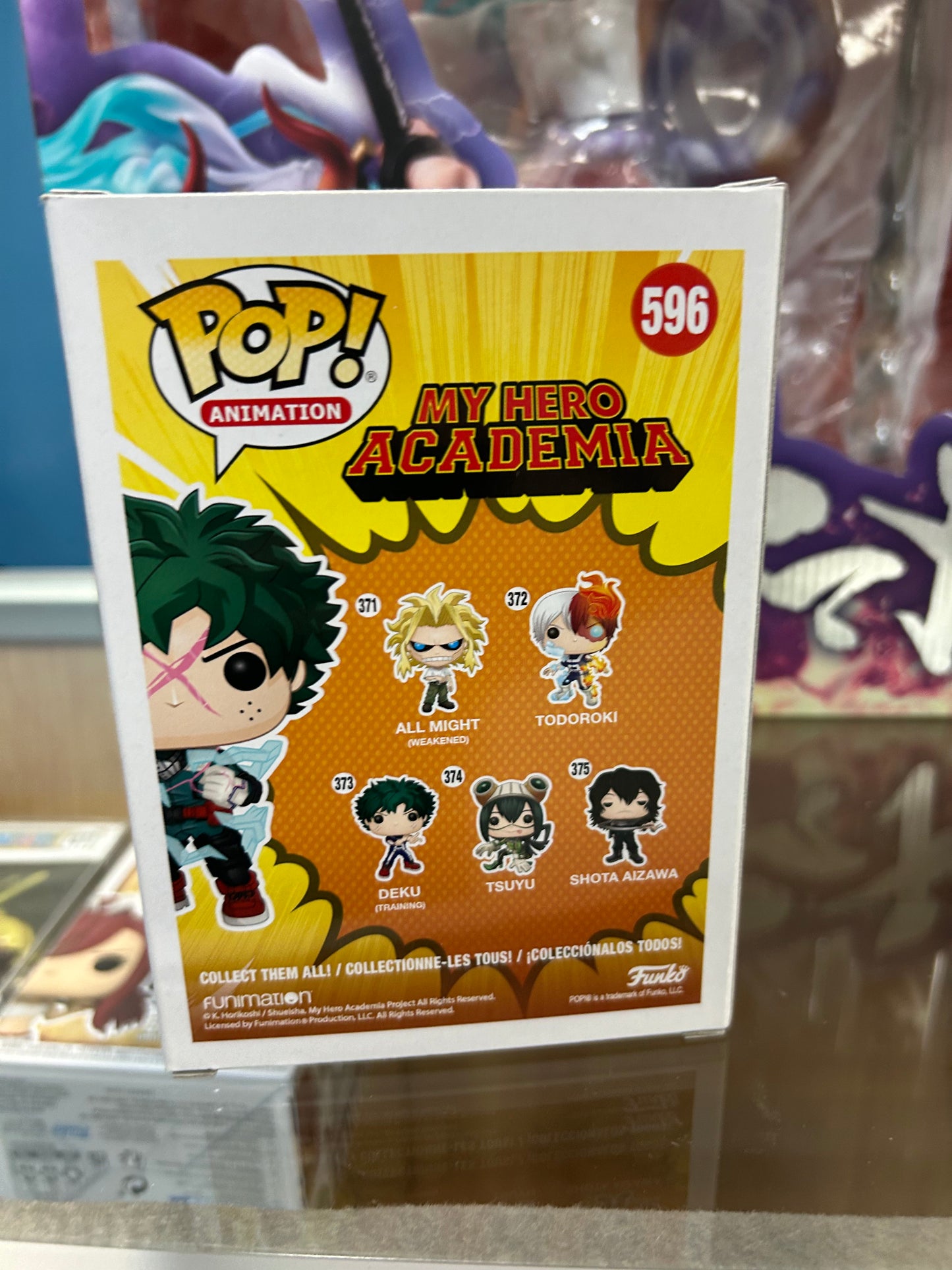 **NOT MINT**  FUNKO POP! ANIMATION Deku #596 Glow EE Exclusive