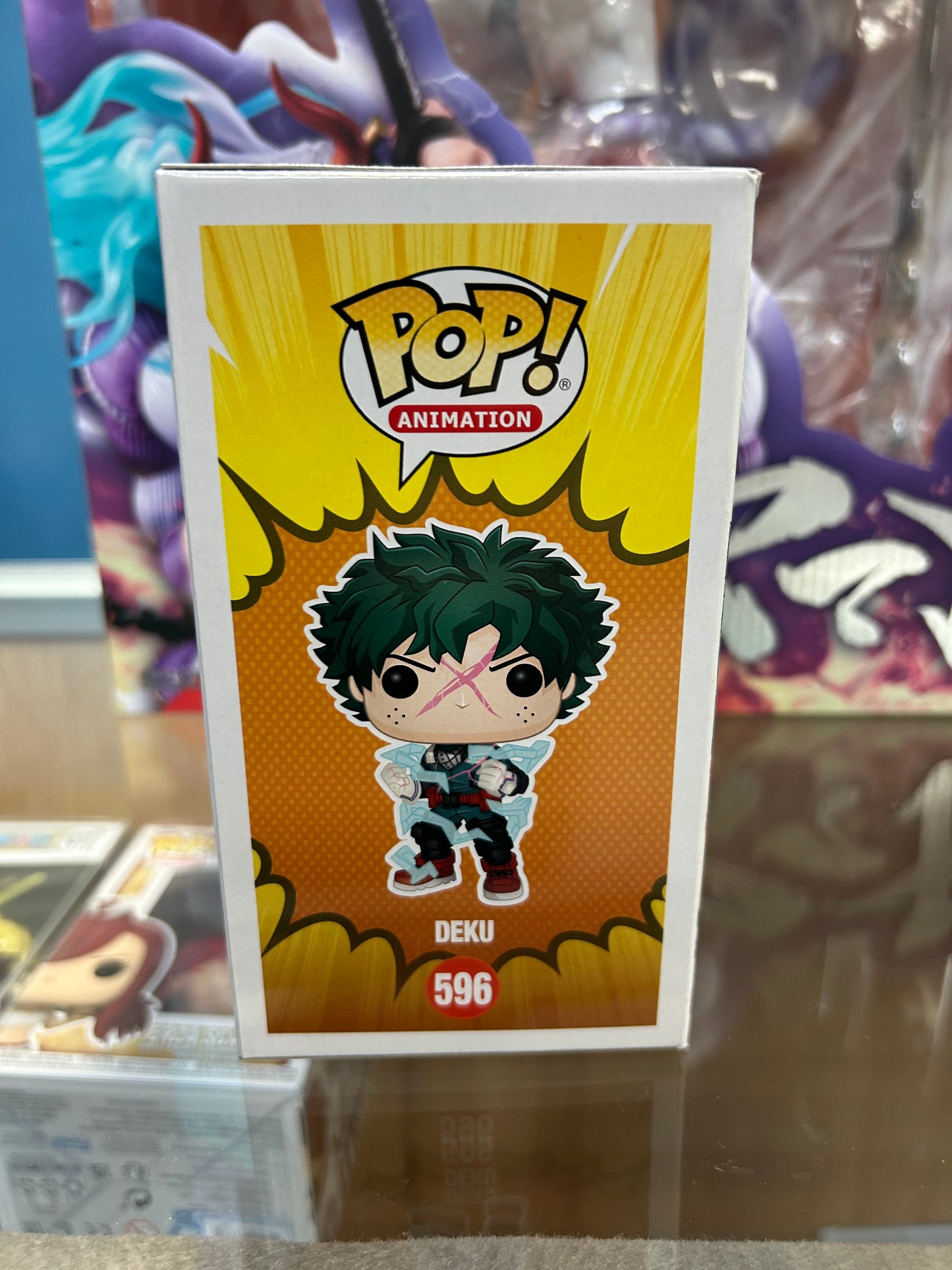 **NOT MINT**  FUNKO POP! ANIMATION Deku #596 Glow EE Exclusive