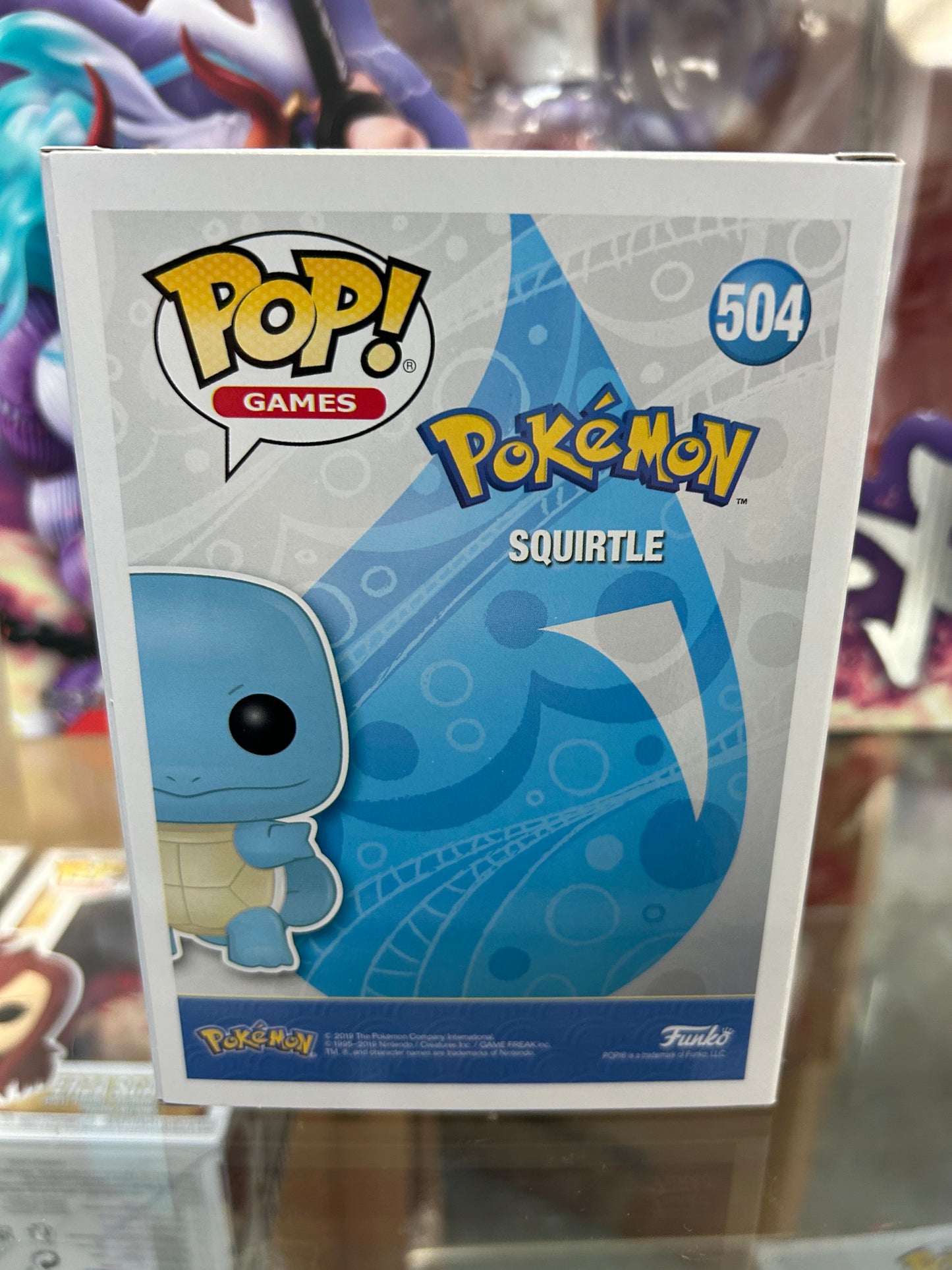 **NOT MINT**  FUNKO POP! GAMES Squirtle #504 Flocked Gamestop Exclusive