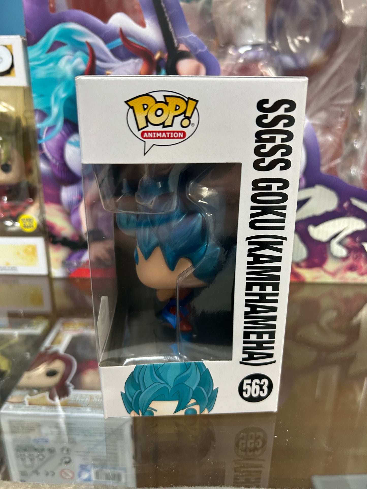 **NOT MINT**  FUNKO POP! ANIMATION SSGSS Goku (Kamehameha) #563 Chalice Exclusive