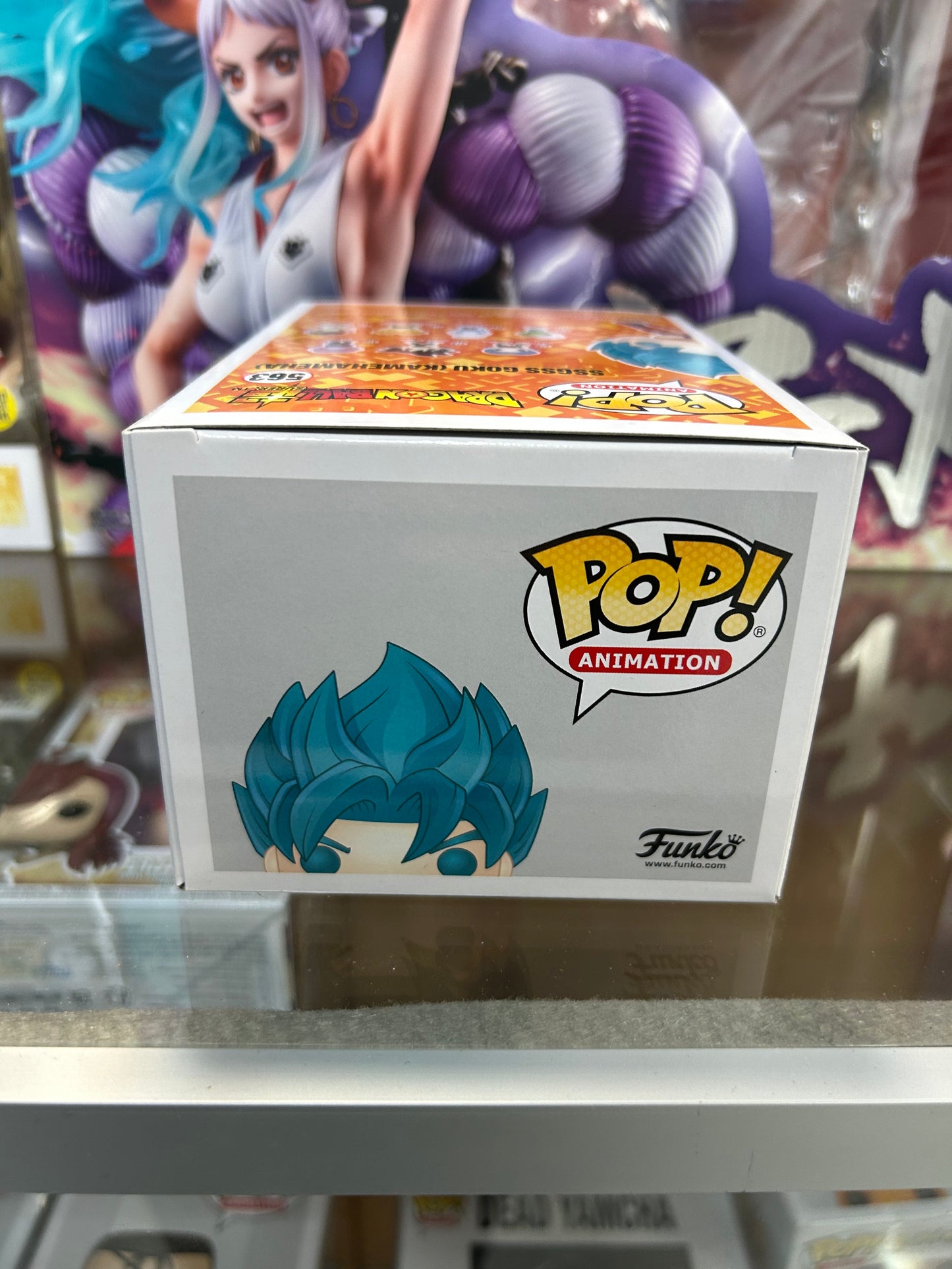 **NOT MINT**  FUNKO POP! ANIMATION SSGSS Goku (Kamehameha) #563 Chalice Exclusive