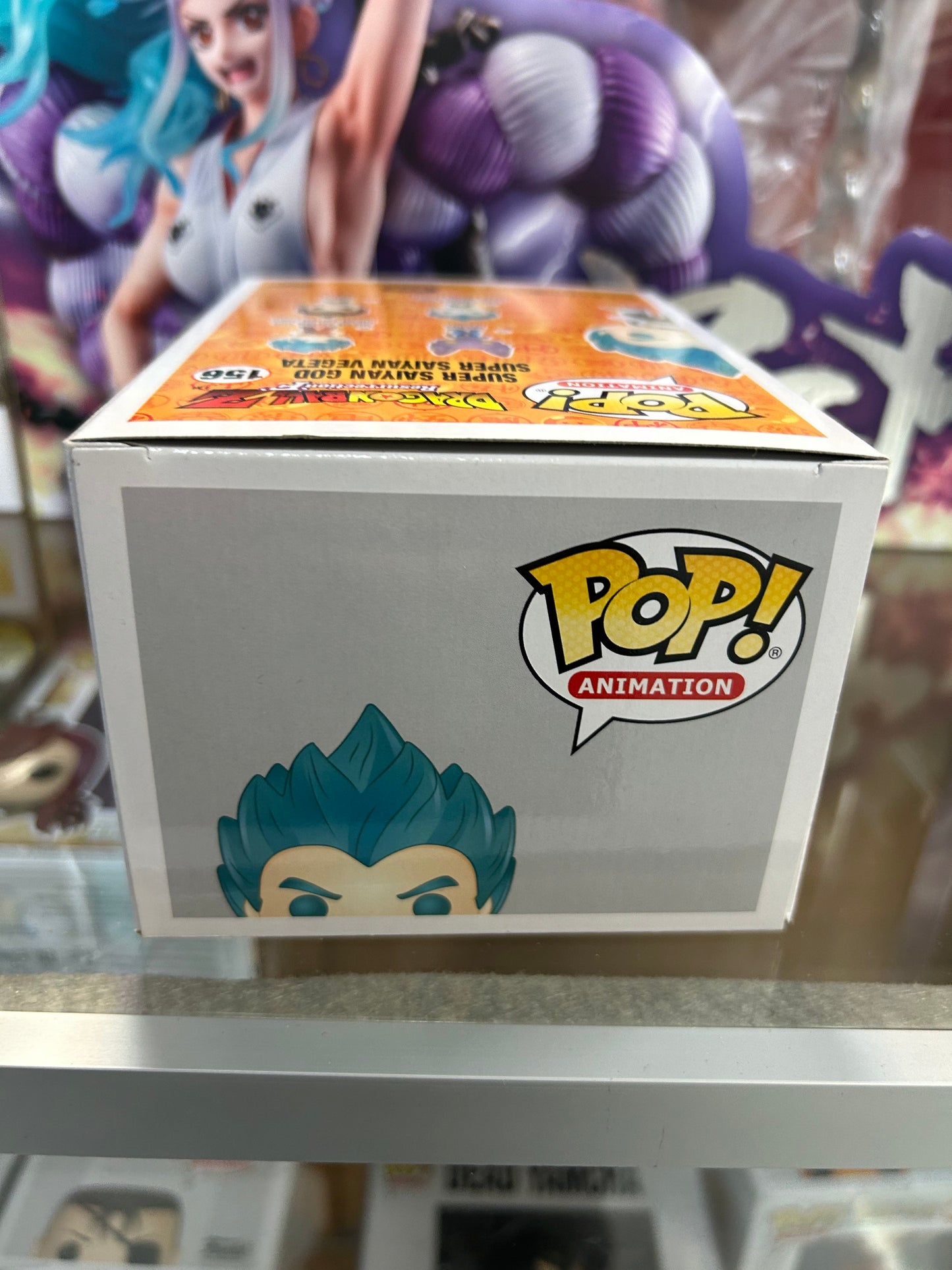 **NOT MINT** FUNKO POP! ANIMATION Super Saiyan God Super Saiyan Vegeta #156 Game Stop Exclusive