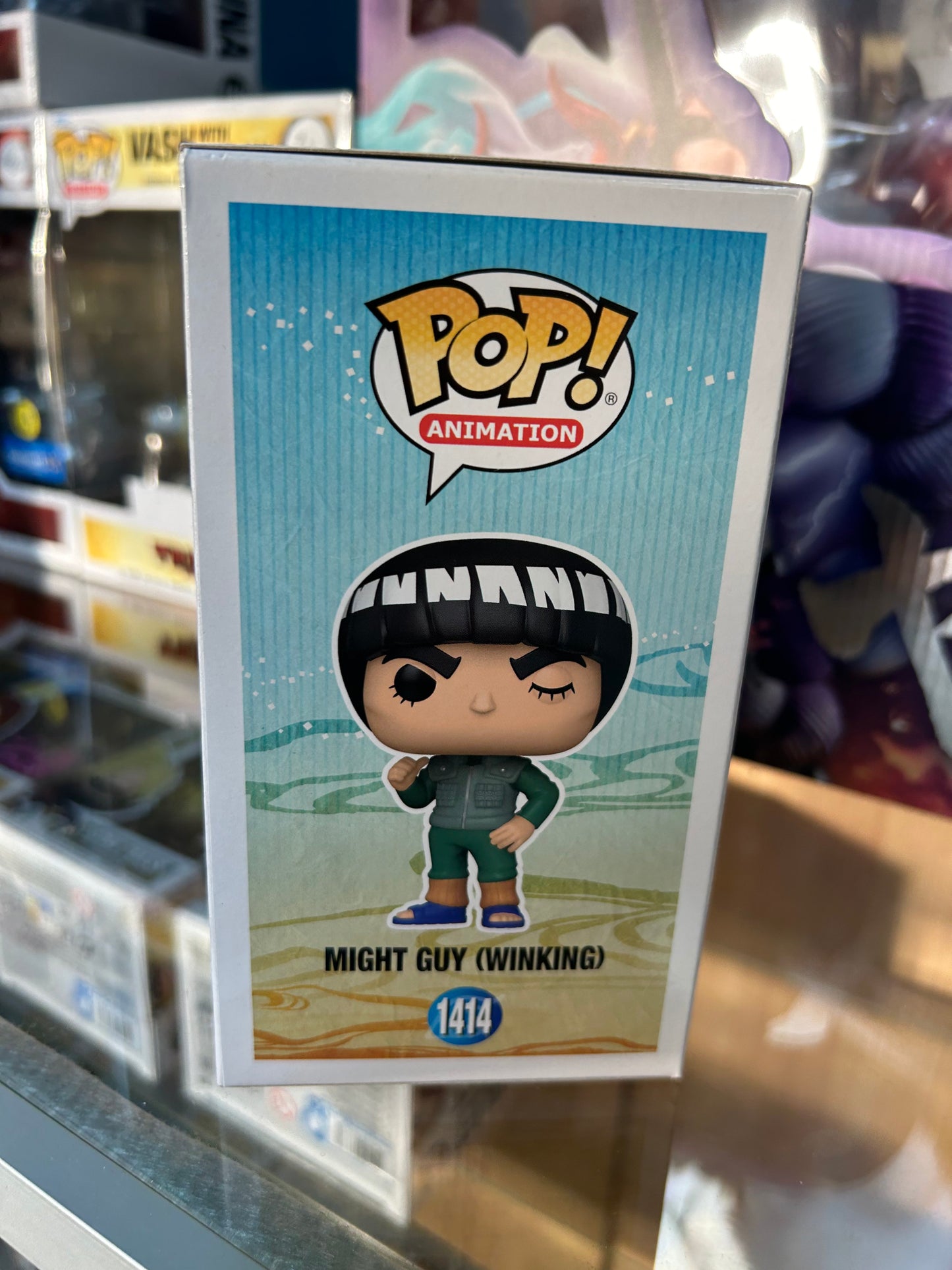 **NOT MINT** FUNKO POP! ANIMATION Might Guy (Winking) #1414 HT Exclusive