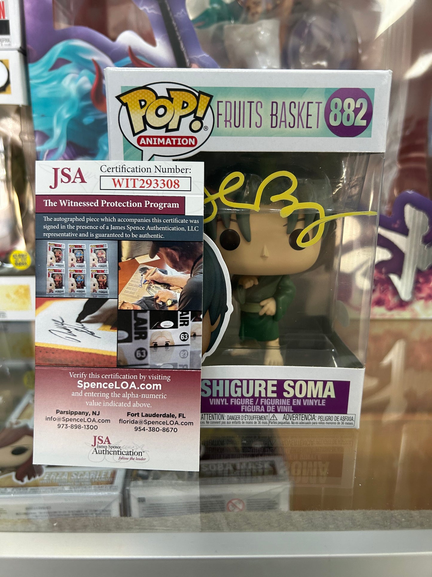 **Autograph / Signed** FUNKO POP! ANIMATION: Shigure Soma #882 **JSA CERTIFIED**