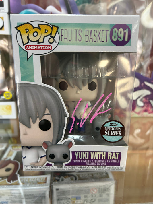 **Autograph / Signed** FUNKO POP! ANIMATION: Yuki With Rat #891 **JSA CERTIFIED**