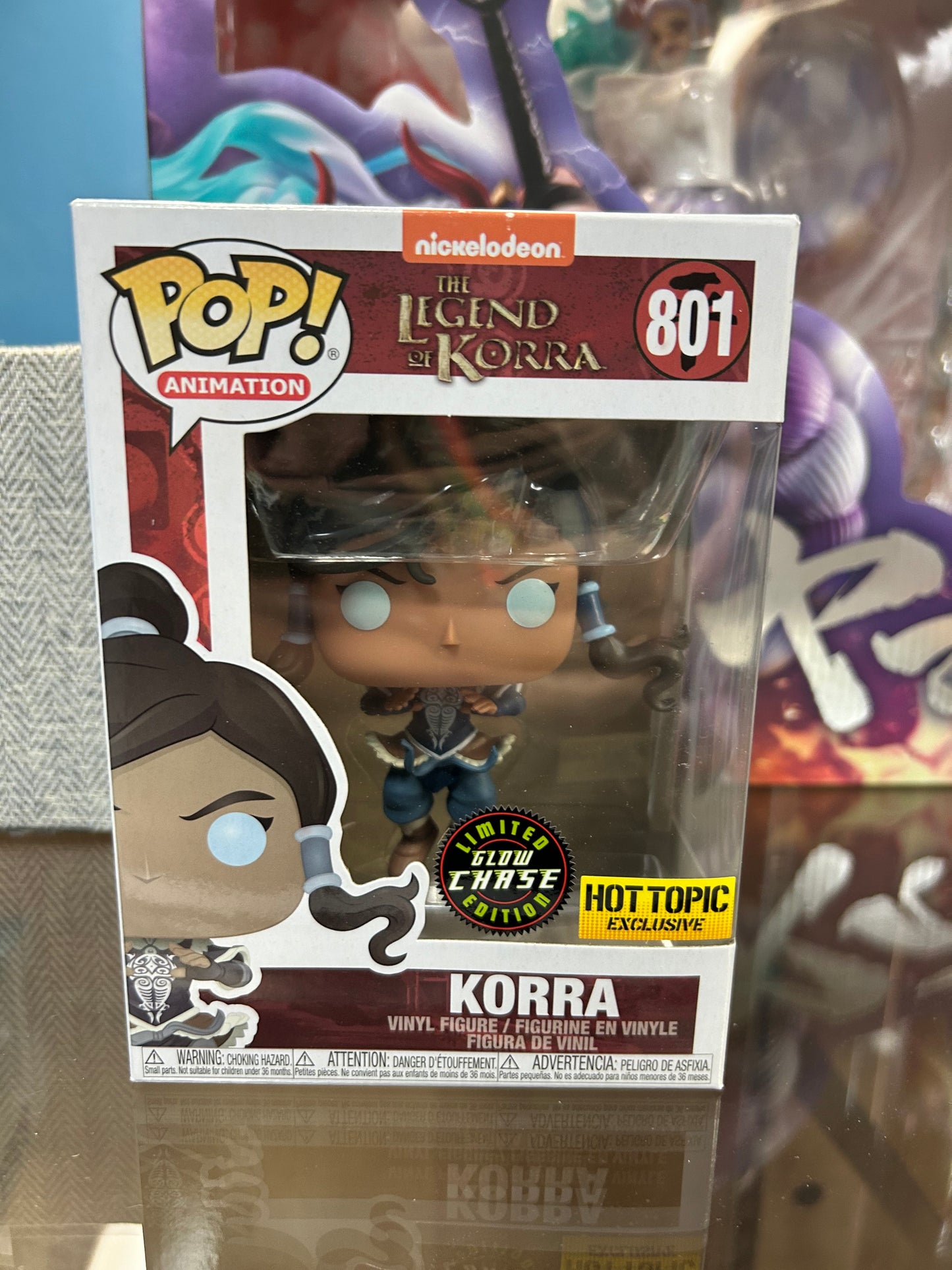 **NOT MINT** FUNKO POP! ANIMATION Korra #801 Hot Topic Glow Chase