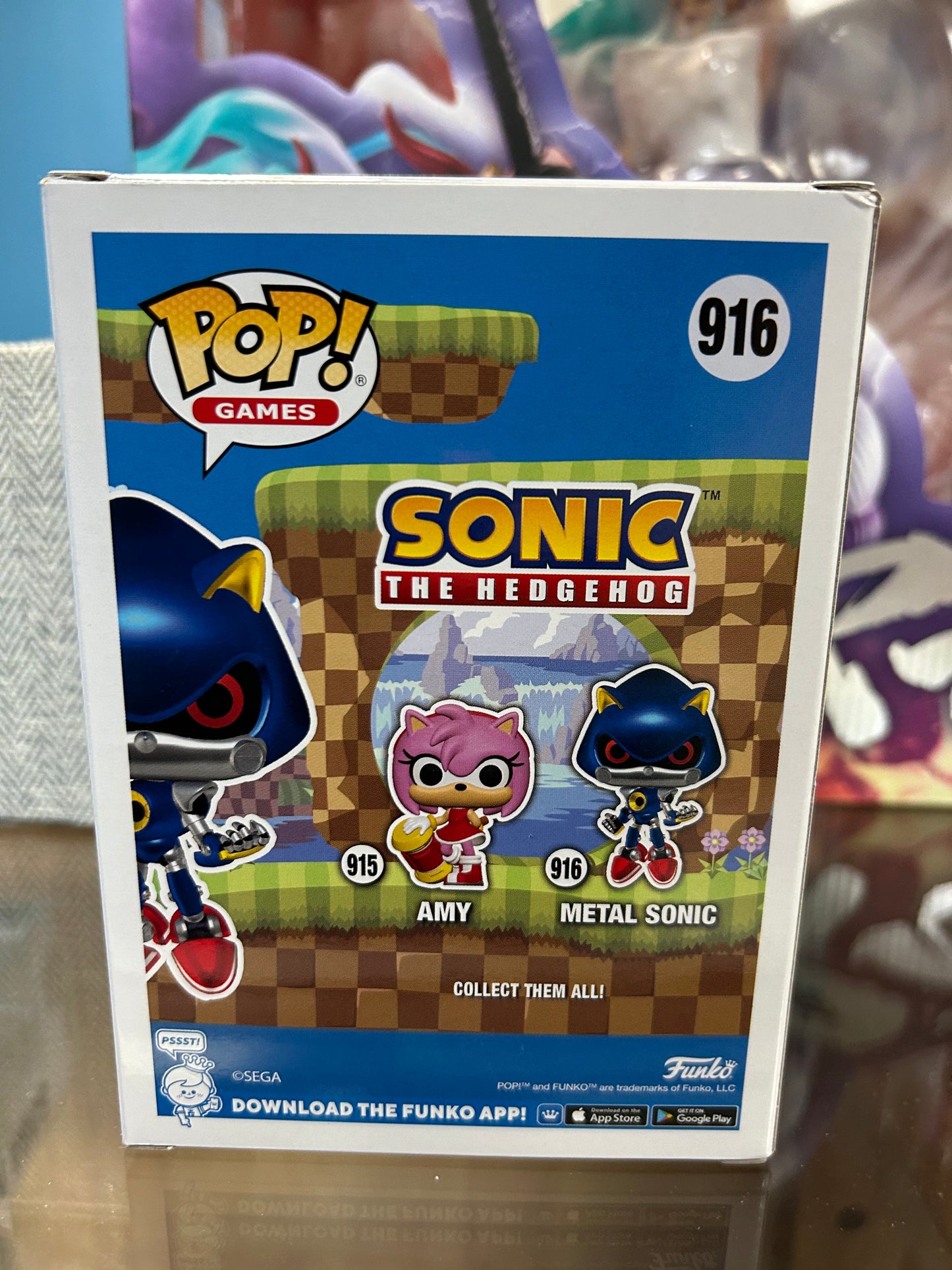 **NOT MINT** FUNKO POP! GAMES Metal Sonic #916